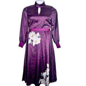 Ted Baker Plum Floral Midi Dress